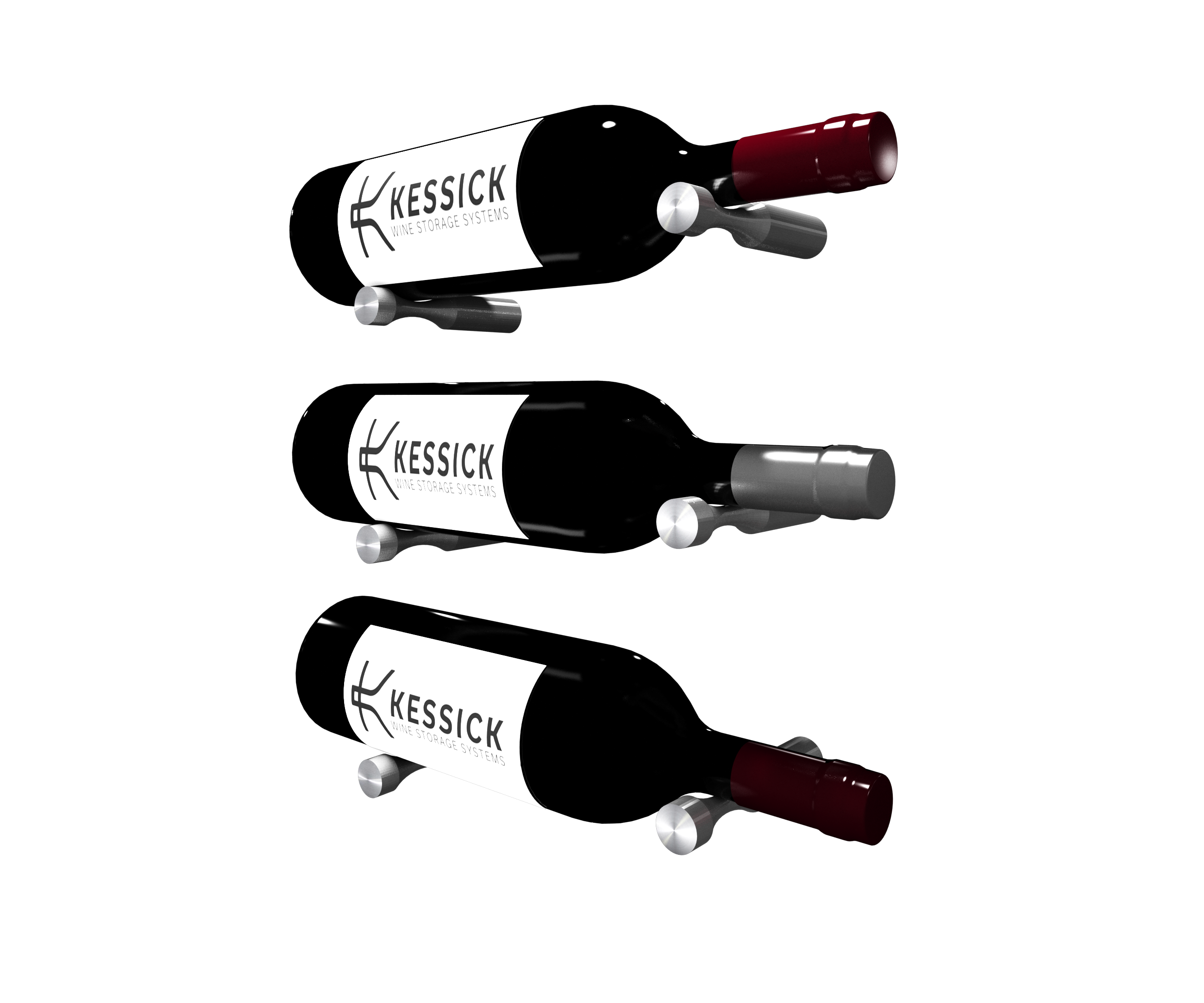 Wine Posts - 1 Bottle Deep - Sold in sets of 3 pairs (3 bottles)