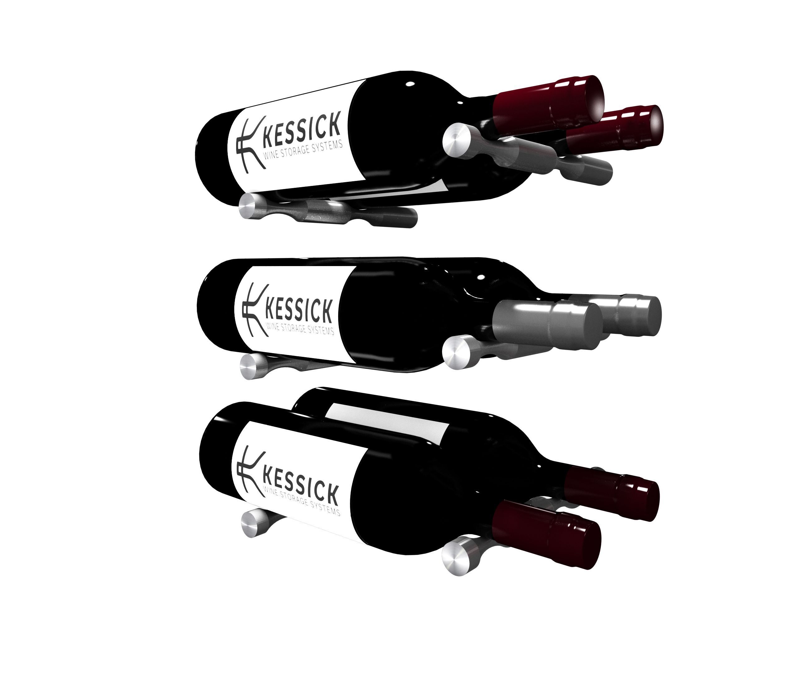 Wine Posts - 2 Bottles Deep - Sold in sets of 3 pairs (6 bottles)