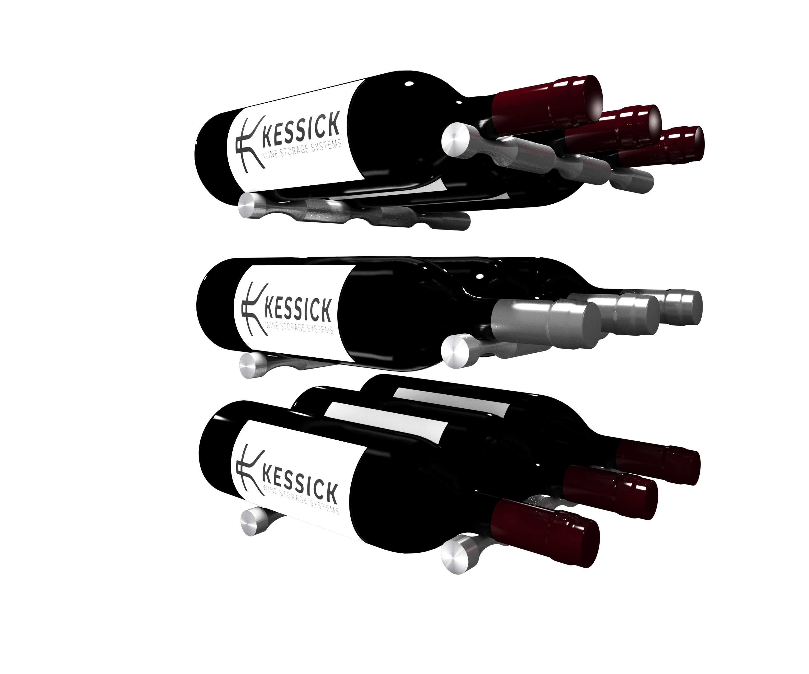 Wine Posts - 3 Bottles Deep - Sold in sets of 3 pairs (9 bottles)