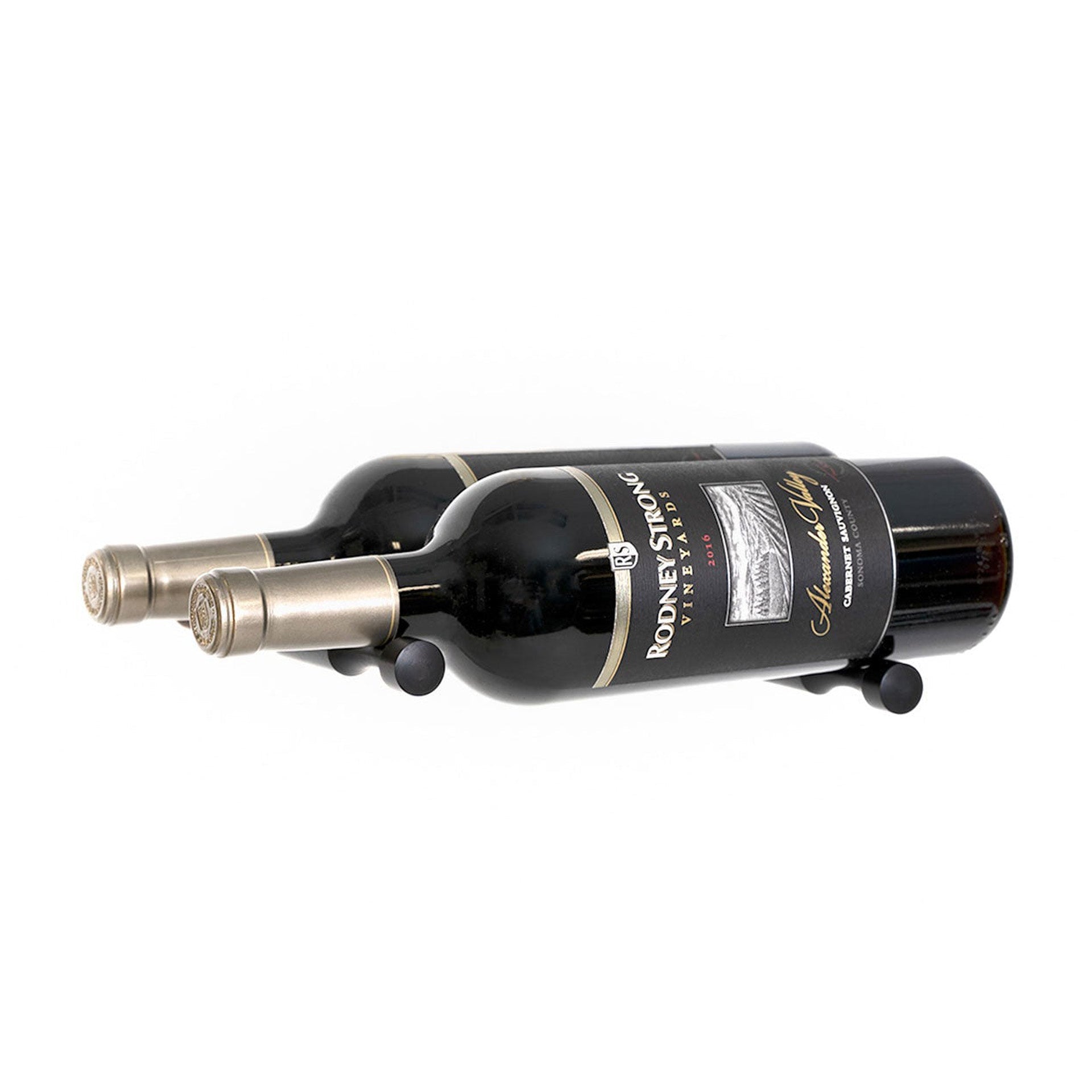 Wine Posts - Label View - 2 Bottles Deep - Wine as ArtWine HardwareWine HardwareBlack 2X Posts