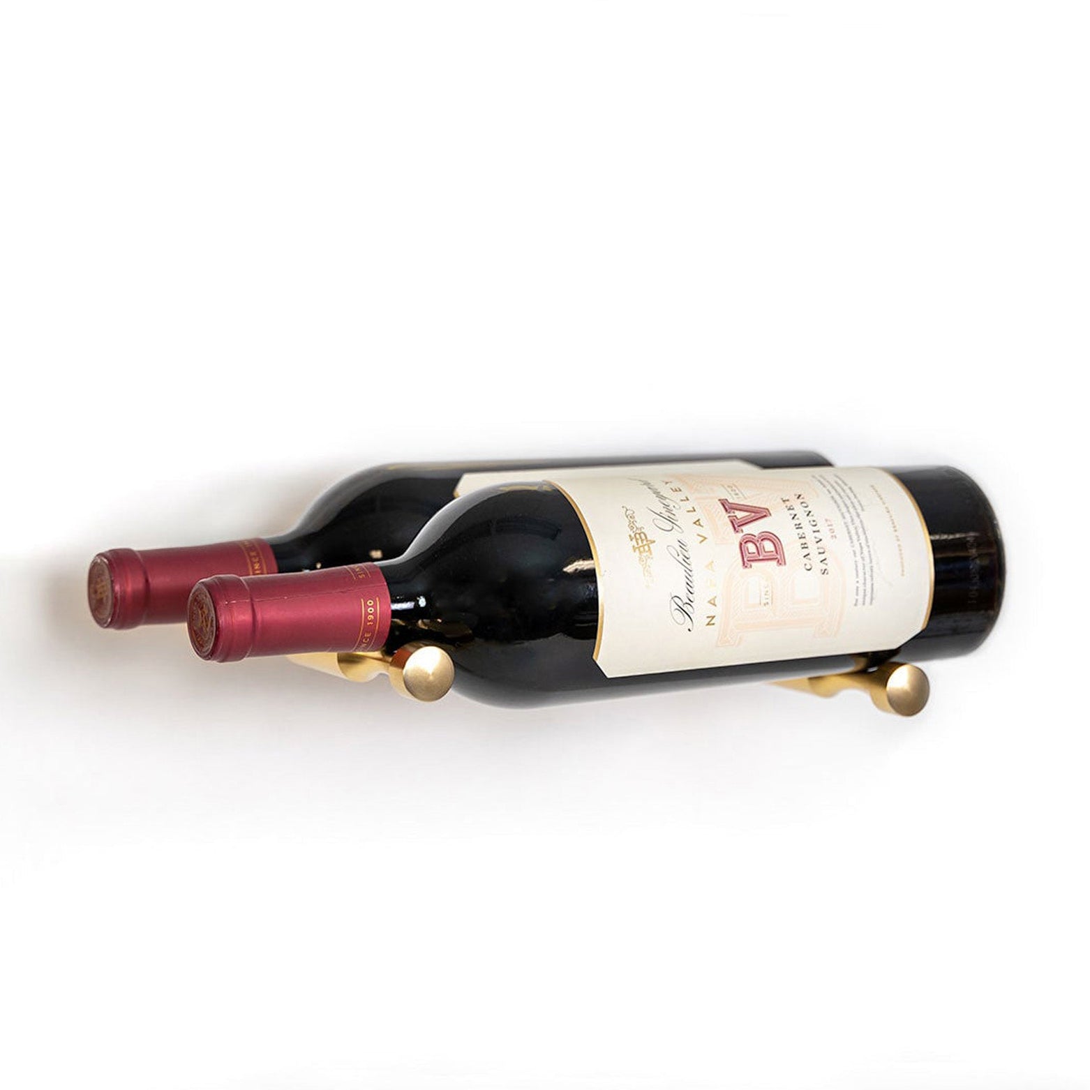 Wine Posts - Label View - 2 Bottles Deep - Wine as ArtWine HardwareWine HardwareGold 2X Posts