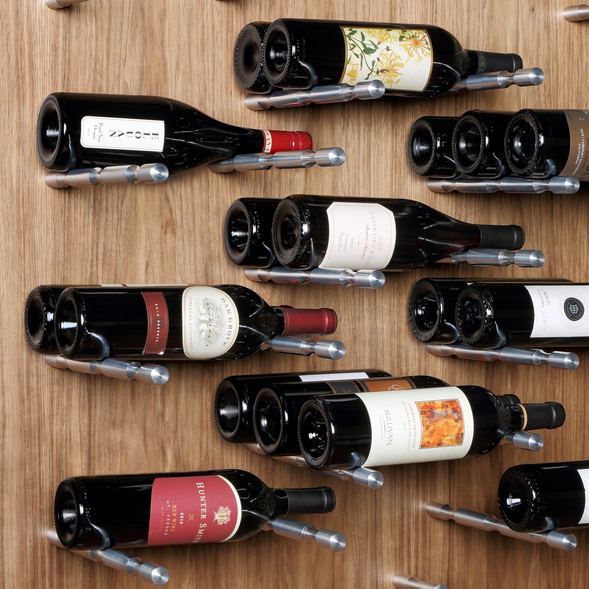 Wine Posts - Label View - 3 Bottles Deep - Wine as ArtWine HardwareWP910.2